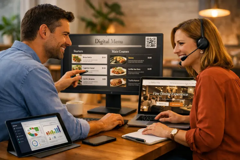 página web y menu digital para restaurantes