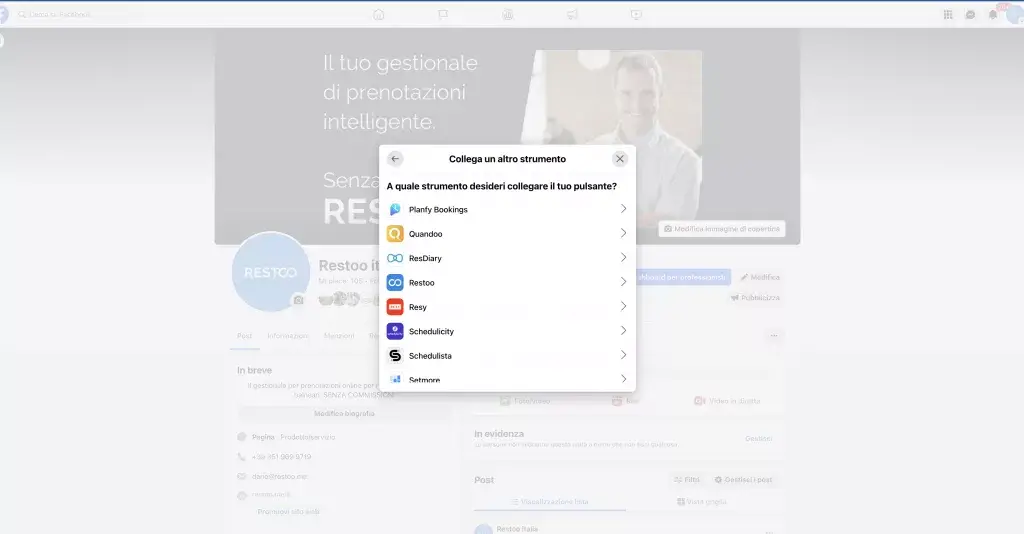 Come aggiungere RESTOO su Facebook